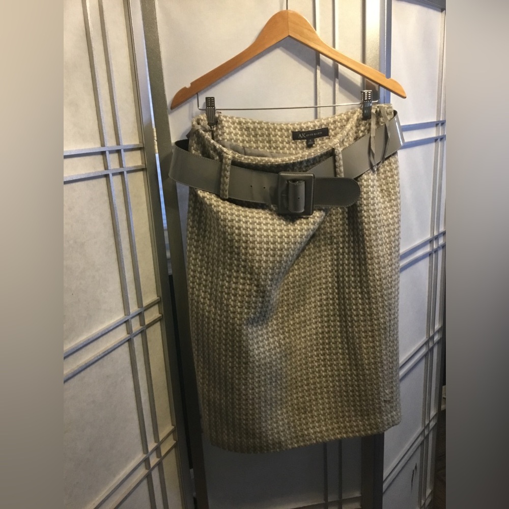 Tan Plaid Anne Klein Skirt